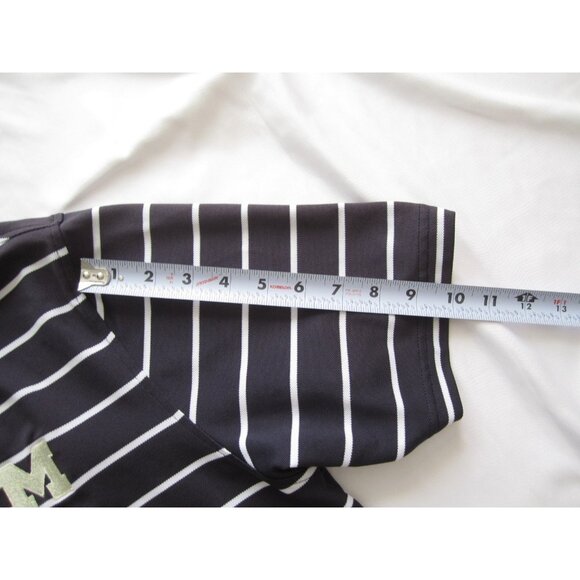 Men Foot Joy FJ Univ of Michigan Stripe Athletic Long Sleeve Shirt Sz L (MT657) - Picture 7 of 8